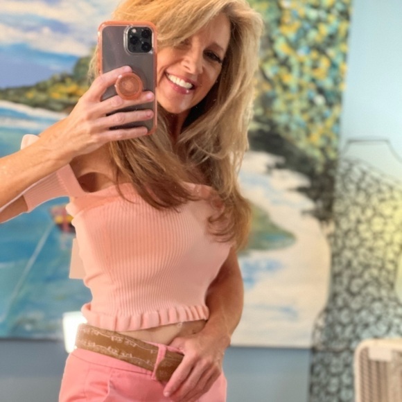 NWT,Seek the Label,Sof Pink,Ribbed Top, Lightly Ruffled Edging,Stunning,Size XS - Picture 5 of 16